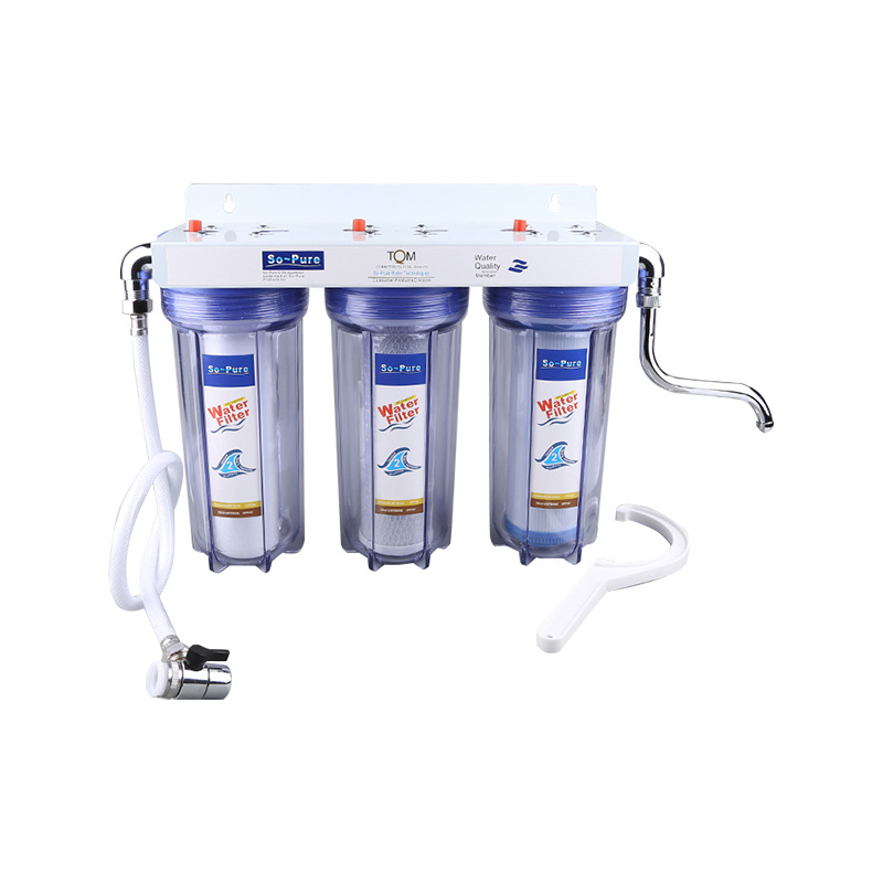 RH-JH3 TRIPLE PATRAGES PET LAVE VODNÍ FILTER s hadicí a výtokem.